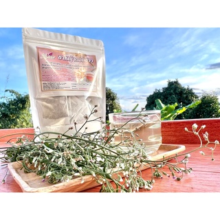 ชาหญ้าดอกขาว หรือ หญ้าหมอน้อย ขนาดบรรจุ 15 ซองชา Little ironweed tea สมุนไพรต้านฝุ่นจิ๋ว PM 2.5 ลดปริมาณของก๊าซคาร์บอ