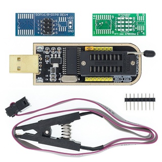 ชุดโมดูลโปรแกรมเมอร์ CH341A CH341B 24 25 Series EEPROM Flash BIOS USB SOIC8 SOP8 สําหรับ EEPROM 93CXX 25CXX 24CXX DIY