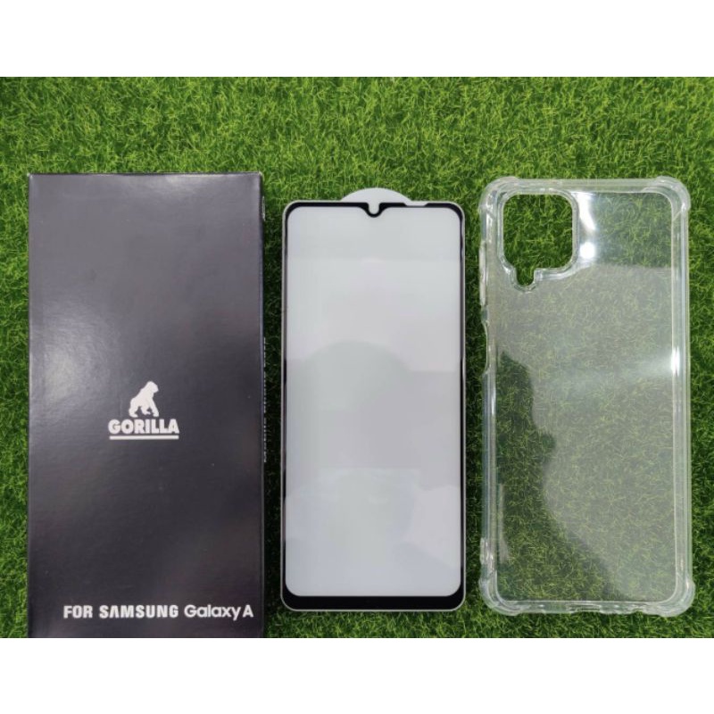 เคสกันกระแทก+ฟิล์มกระจกเต็มจอ รุ่น Samsung A03 A12