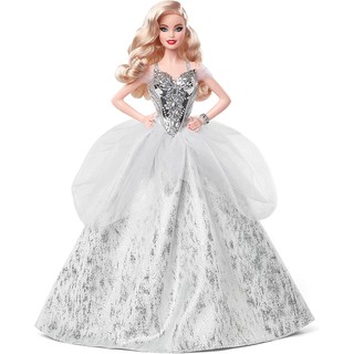 Barbie Signature 2021 Holiday Barbie Doll, Wavy Blonde Hair บาร์บี้ ฮอร์ลิเดย์ ตุ๊กตาบาร์บี้ ของเล่นเด็กหญิง รุ่น ‎GXL21