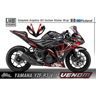 สติ๊กเกอร์แต่งลายรถ Yamaha Yzf R3 V.1 ลาย VENOM