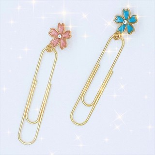 คลิปหนีบกระดาษ ดอกไม้ น่ารักๆ Cute Flower Metal Office School paper clip bookmark