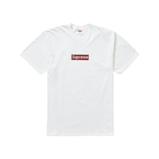 SLUM LTD - Supreme Swarovski Box Logo Tee White