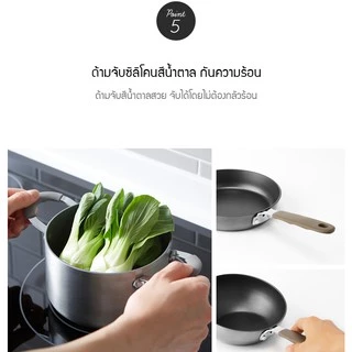 LocknLock กระทะก้นลึก Handy Cook Series ขนาด 15.5 cm รุ่น LHD1165