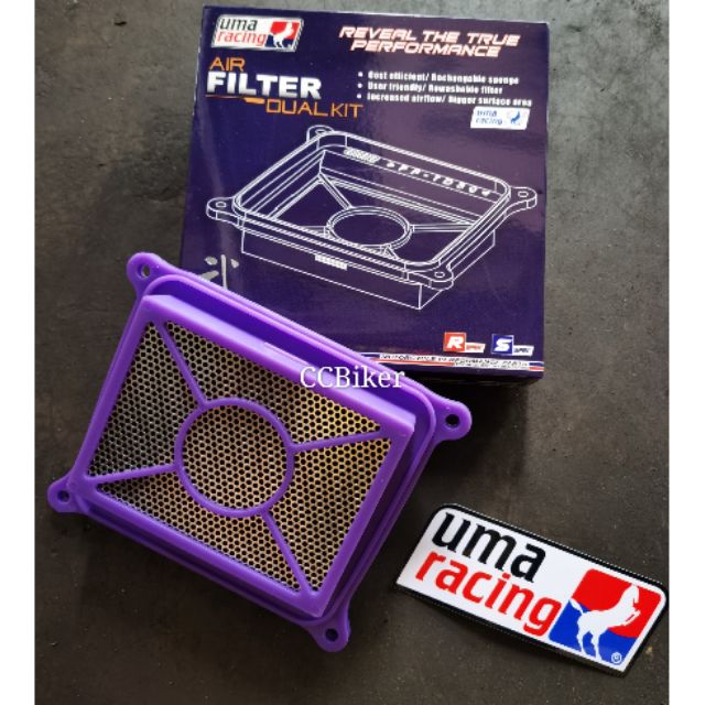 UMA RACING กรองอากาศ Yamaha LC135 (ALL VISION) 135lc (ล้างทําความสะอาดได้) Penapis Angin Motor