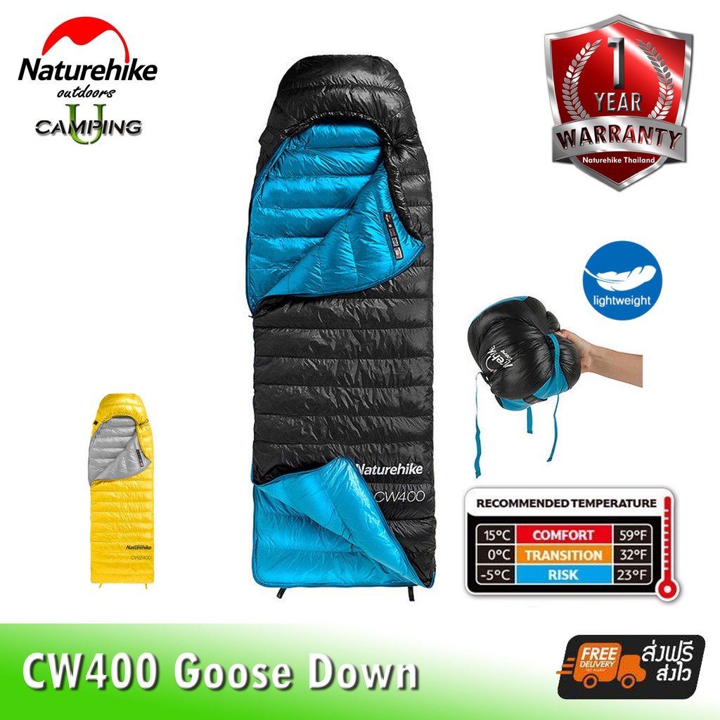 ถุงนอน Naturehike CW400 Mummy Goose Down Sleeping Bag limited 5℃ (รับ