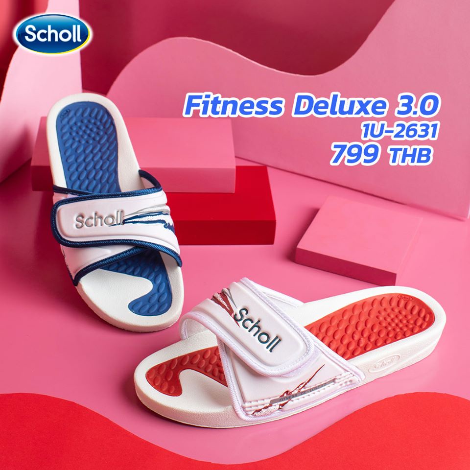 Scholl Fitness Deluxe 3.0 1U-2631 รองเท้าแตะหญิง รองเท้าแตะชาย