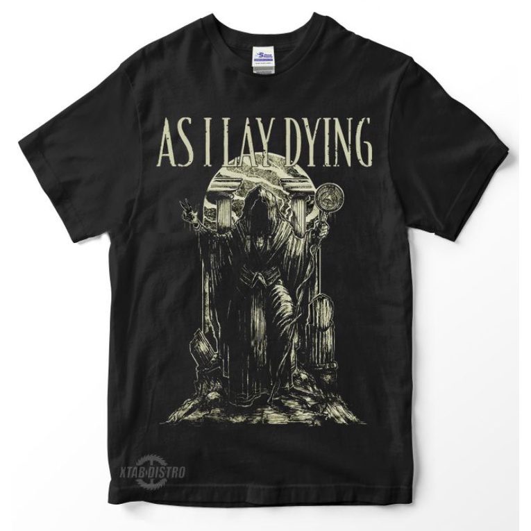 AS I LAY DYING The gate keeper Premium Tshirt เช่น I Lay ding metalcore lamb og god band เสื้อยืด