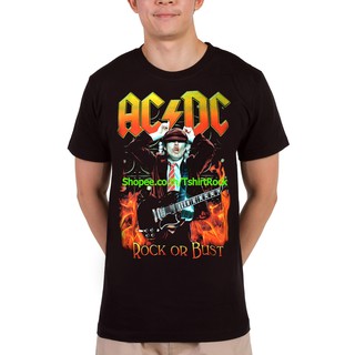 เสื้อยืดวินเทจเสื้อวง Ac/Dc เสื้อยืด acdc เอซี/ดีซี เสื้อคอฟิต แฟชั่น เสื้อวินเทจ RCM1737S-5XL