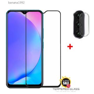 2IN1 Vivo Y12 Y15 Y17 V9 V11i V11 V15 Pro Tempered Glass เต็มกาวเต็มครอบคลุมป้องกันหน้าจอฟิล์มกระจกนิรภัย