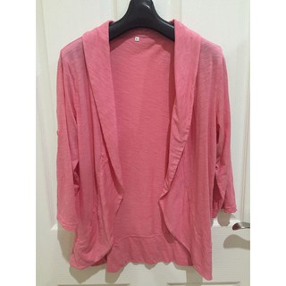 เสื้อคลุมสีชมพูอมส้ม Size L อก 38" ยาว 25"