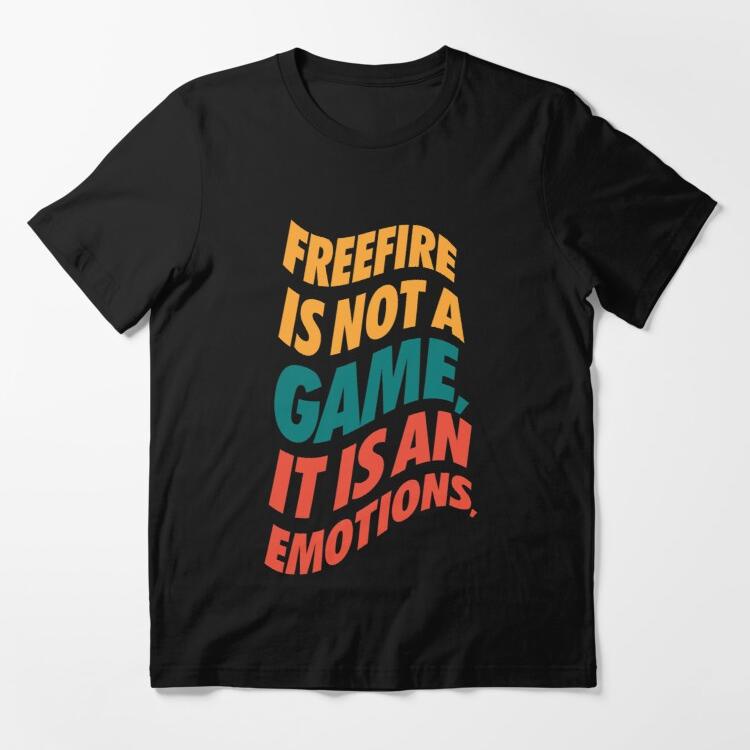 เสื้อยืดอินเทรนด์ผู้ชายอินเทรนด์ผู้หญิงเสื้อยืด พิมพ์ลาย Freefire is Not a Game It is a Emotions Wavy สําหรับผู้ชายS-3XL