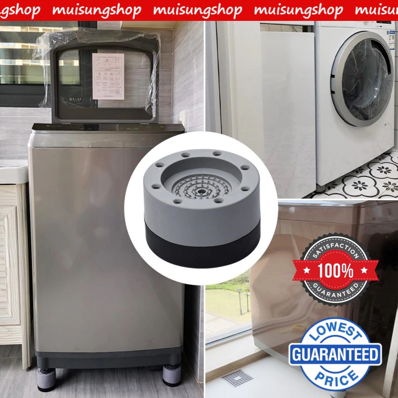Washing Machines & Dryers 10 บาท MUISUNGSHOP ขายาง ฐานรองเครื่องซักผ้า ขารองเครื่องซักผ้า ตู้เย็น กันสั่นสะเทือน กันลื่น กันเสียงดัง ขาเพิ่มความสูง Home Appliances