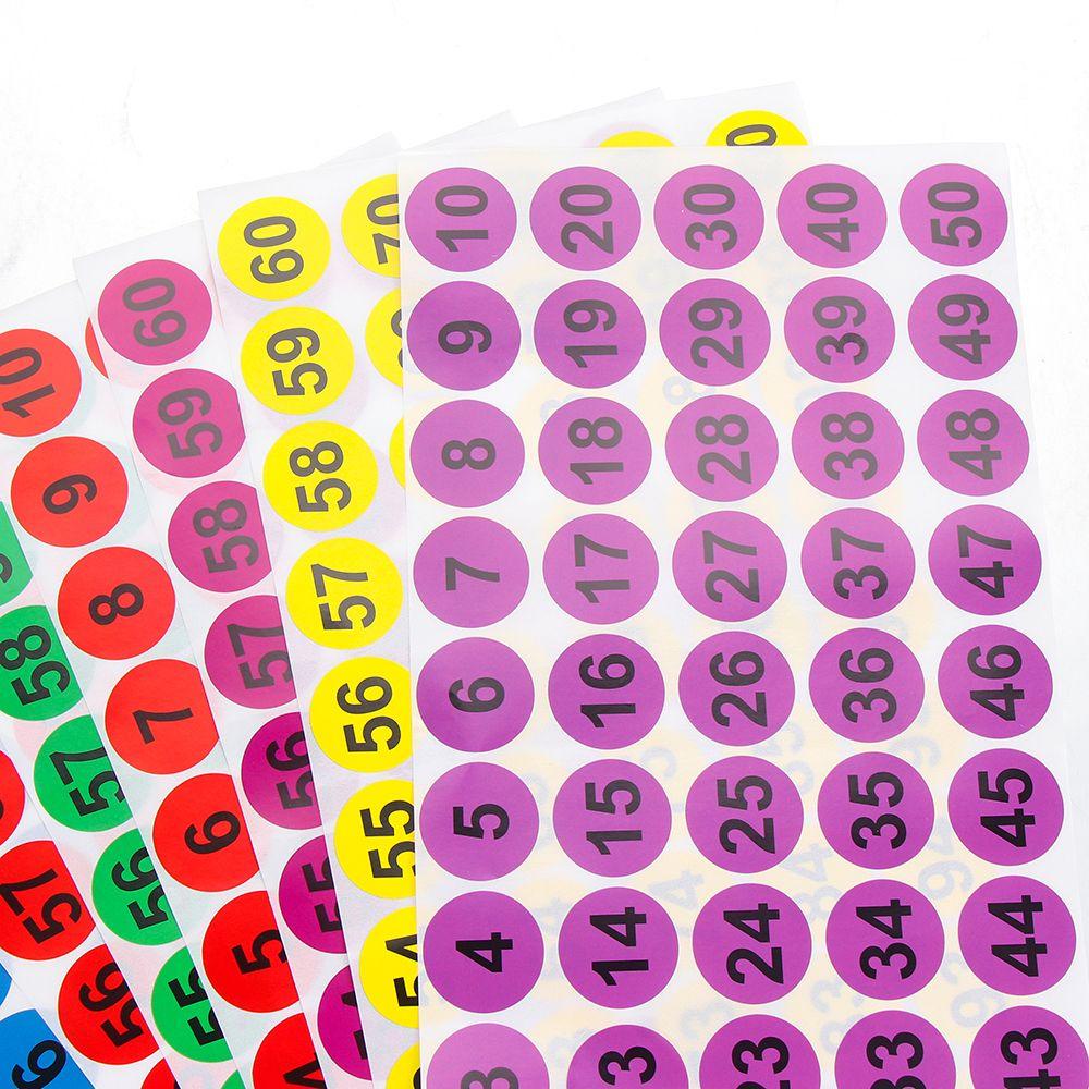 TOP 10 Sheet Art Number Sticker Handmade Sealing Stickers Digital Label ...