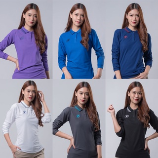 Pegan เสื้อโปโลแขนยาวหญิง ไม่มีกระเป๋าอกซ้าย รหัส 16-20050 ราคา 265 บาท