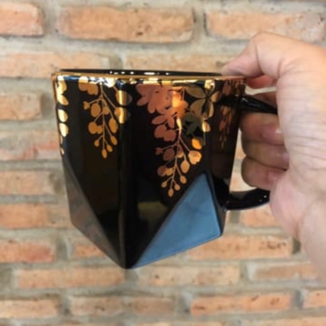 Starbucks mug 14 oz ดอกคูณสีทอง