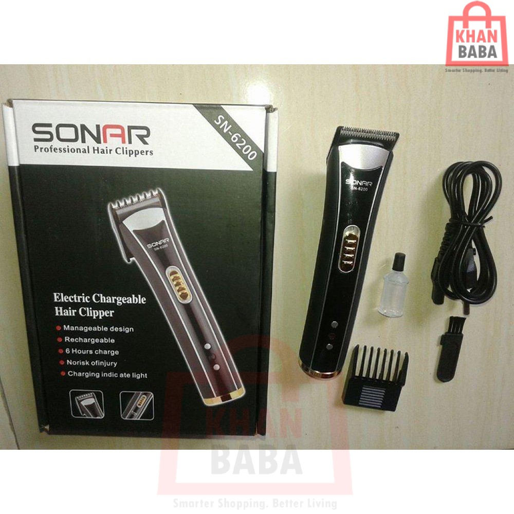 Sonar SN-6200 ปัตตาเลี่ยนชาร์จไร้สาย/Trimmer/utter/Shaver