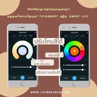 Tuya Smart Wi-Fi RGB+CCT E27 Bulb หลอดไฟอัจฉริยะเลือกแสงสีได้ 16 ล้านสีและปรับระดับความสว่างได้ รองรับ Alexa/Google Home