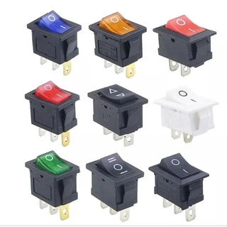 Switch Rocker KCD1 3ขา มีไฟ สีแดง เขียว เหลือง ดำ