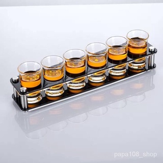 ที่วางแก้วช๊อต 6-Hole Acrylic Round Hole Wine Glass Holder ที่วางแก้วเหล้า ที่วางแก้ว Shot ค็อกเทล อะคริลิค6ช่องวาง