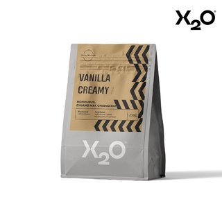 X2O COFFEE เมล็ดกาแฟ VANILLA CREAMY 250 G. (For Espresso)