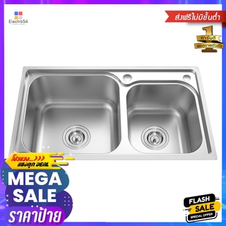 ซิงค์ฝัง 2หลุม THAI FORWARD FS8004 สเตนเลสBUILT-IN SINK THAI FORWARD FS8004 2B STAINLESS STEEL