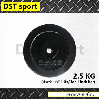 แผ่นน้ำหนักหุ้มยาง DST sport ขนาด 2.5 KG. (25mm.)