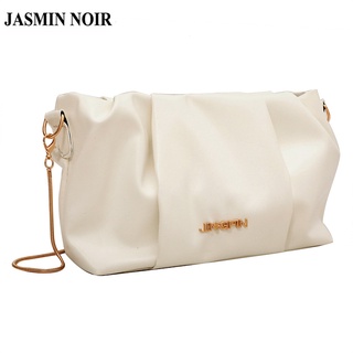 Jasmin NOIR กระเป๋าสะพายไหล่ หนัง PU แต่งสายโซ่คล้อง แฟชั่นสําหรับสตรี