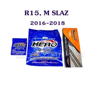 โซ่สเตอร์  m-slaz , R15  47T-14T-428 ปี 2016-2018