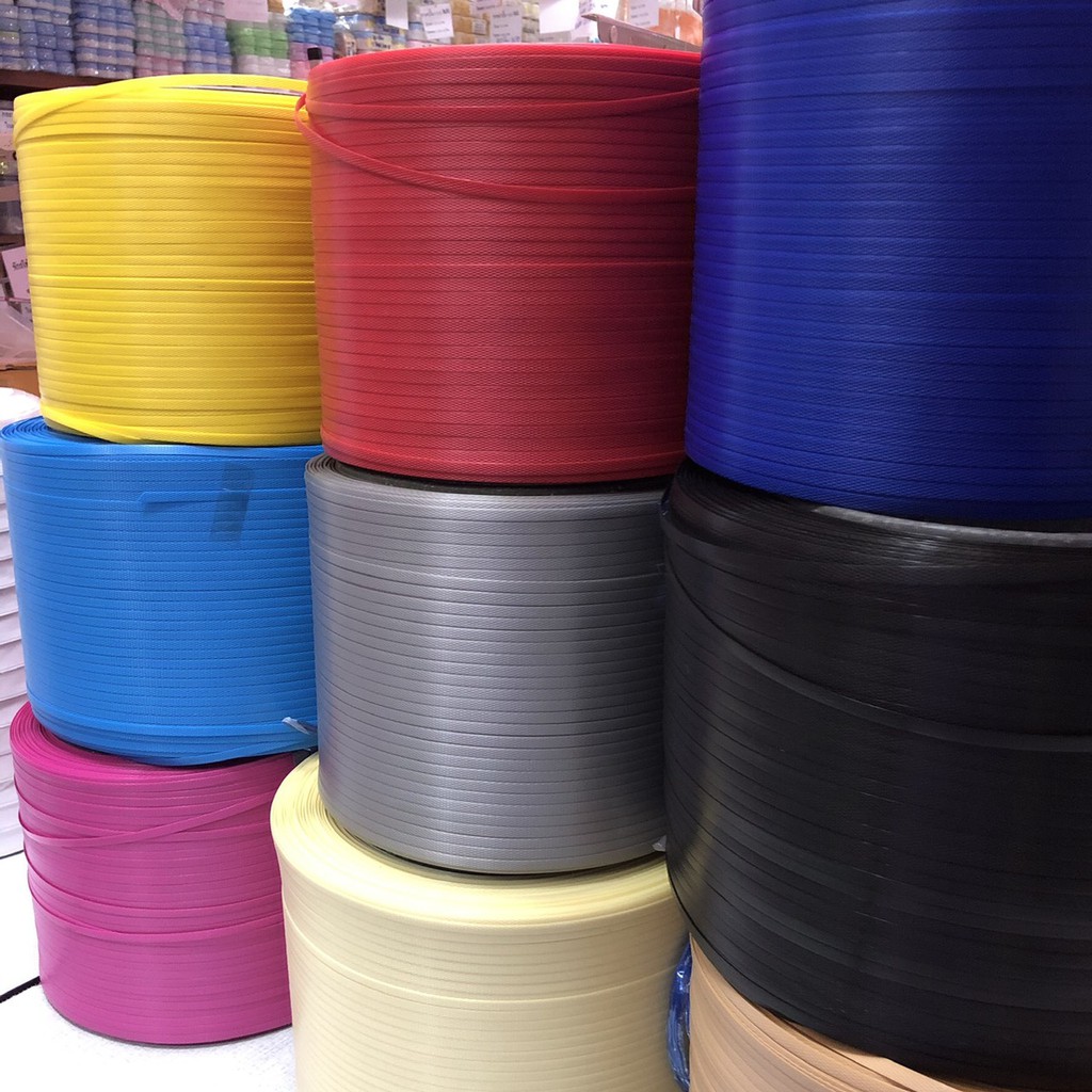 (ตราลูกโจ้) เส้นพลาสติก เส้นพลาสติกสานตะกร้า ครึ่งกิโล ขนาด 6 มิล (เส้นเล็ก) [เลื่อนรูป ดูชาร์ตสี]