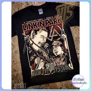 Linkin Park ROCK เสื้อยืด เสื้อวง เสื้อดำ สกรีนลายอย่างดี ผ้าหนานุ่ม ไม่หดไม่ย้วย  T SHIRT S M L XL XXL