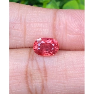 พลอย ซองเจีย ส้มอมชมพู (Pinkish Orange Sapphire) 2.31 กะรัต (Cts.) พลอยแท้ อัญมณีมงคลประจําวันเกิด