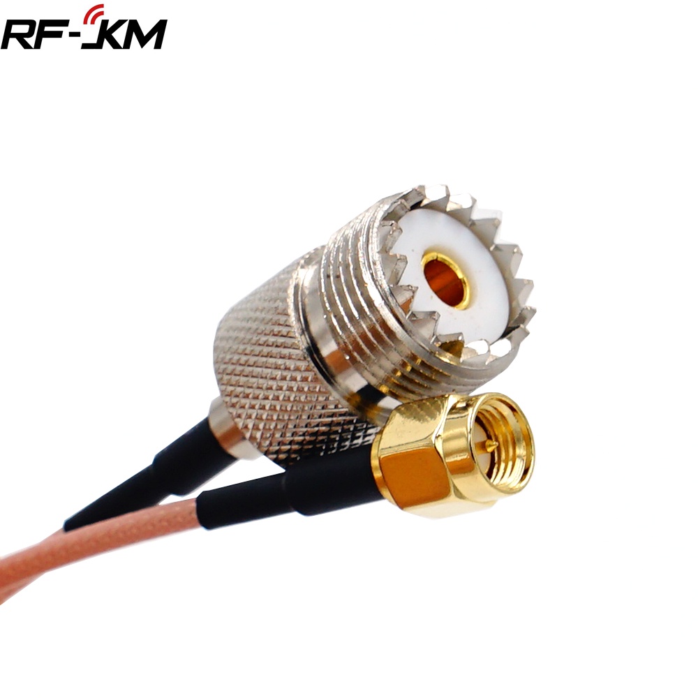 Uhf SO239 หญิง PL259 ถึง SMA ชายปลั๊กอะแดปเตอร์ Crimp RG316 สายจัมเปอร์ Pigtail