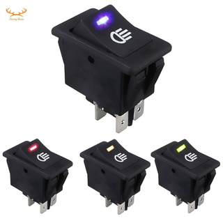 12V 35A ไฟรถยนต์ไฟตัดหมอกไฟ Led สวิทช์เปิดปิดแดชบอร์ดสีฟ้า