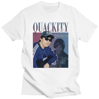 เสื้อยืดแขนสั้น พิมพ์ลาย Quackity My Beloved Merch สีขาว แฟชั่นฤดูร้อน สไตล์ฮาราจูกุ สําหรับผู้ชาย