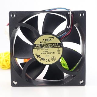 FOR ADDA 12V 0.65A AD0812VB-A7BGP 8025 80x80x25mm server inverter axial cooler cooling pwm blower