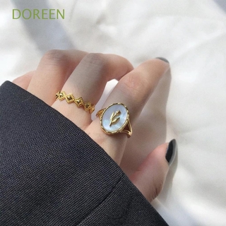 Doreen แหวนลายดอกไม้หลากสีสําหรับผู้หญิง