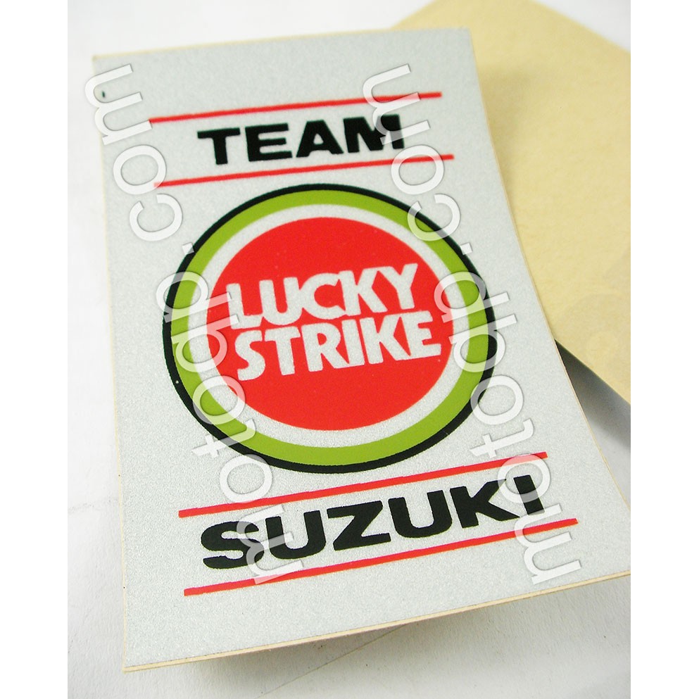 【 แท้  】 ซูซูกิ สติกเกอร์ Team Lucky SUZUKI STRIKE แข่งรถ  STICKER RACING RG150 Gamma แกมม่า RGV250