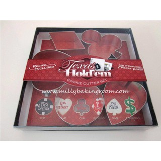 Fox Run Poker Shape Metal Cookie cutter set