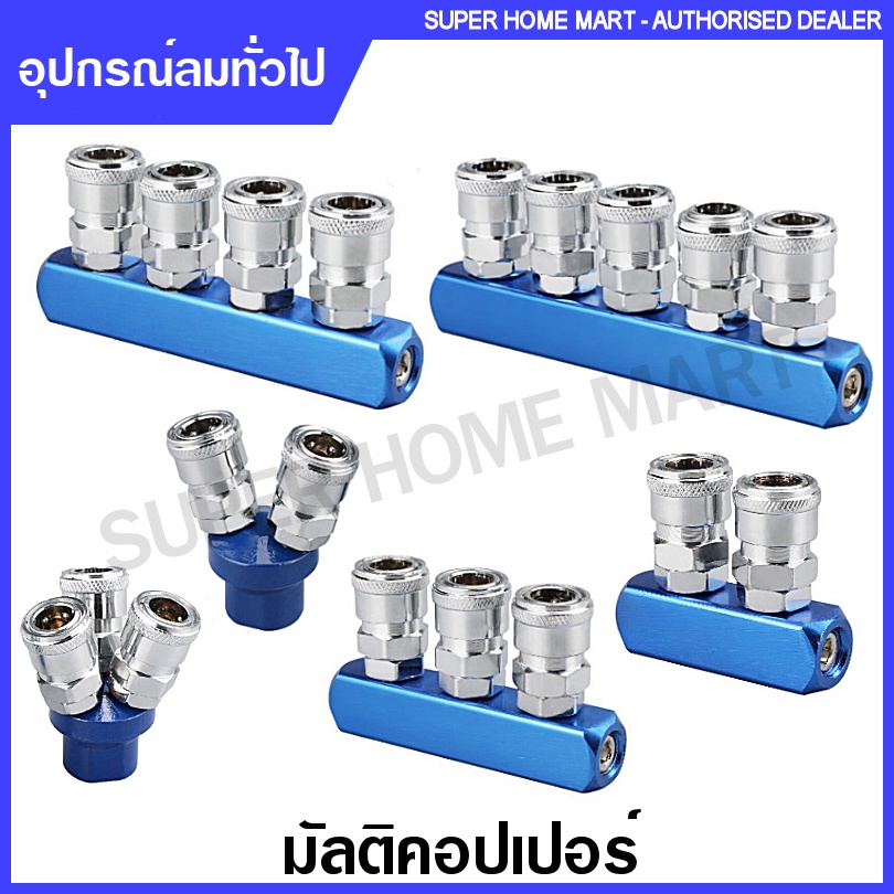 มัลติคอปเปอร์ / คอปเปอร์ลม 2 หัว / 3 หัว / 4 หัว / 5 หัว (ขนาดเกลียว 1/4 นิ้ว) รุ่น SMV / SMY / SML-