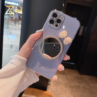 Zymello เคส OPPO Reno 7Z 5G Reno6 Z 5G Reno 5 5G Reno 7 5G Reno 6 5G Reno 4 4G Reno 4F Reno 5F เคสโทรศัพท์ซิลิโคนโบว์มุกหรูหราระดับพรีเมียม