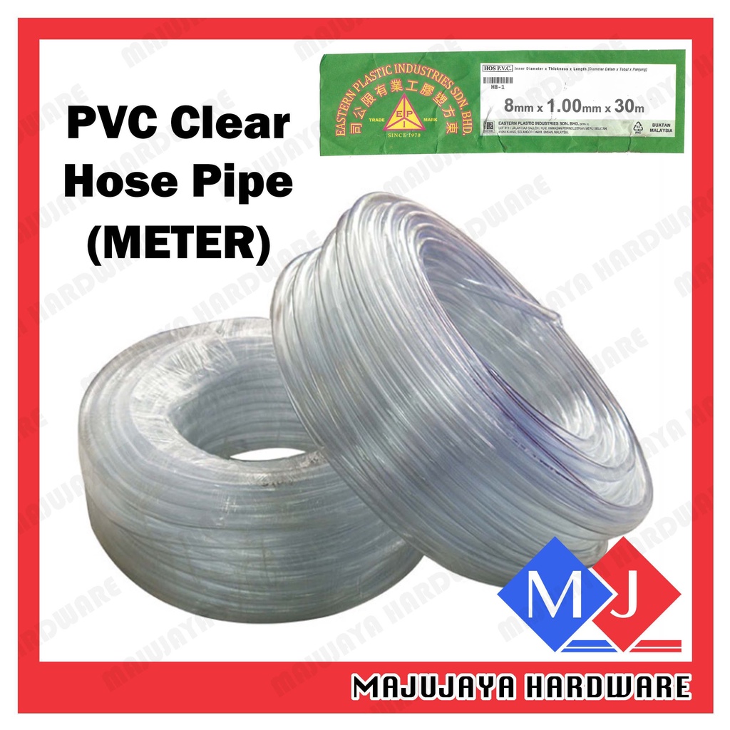 ( 1 เมตร ) EPI PVC Clear Hose Pipe ท่อโปร่งใส Air Line tube ท่อน้ํามัน PVC Clear Tube Miyak