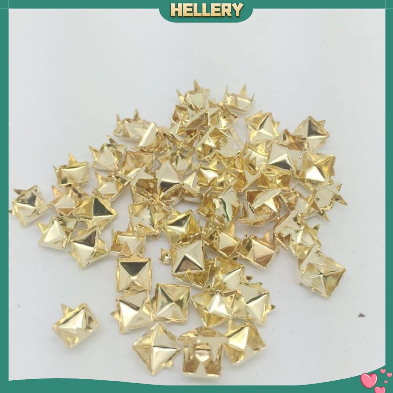 [HELLERY] กระดุมหมุดพีระมิด 100 ชิ้น สําหรับกระเป๋าหนัง รองเท้า DIY ราคา ถูกที่สุด ดีลบีเคเค แกลเลอรีภาพที่ 4