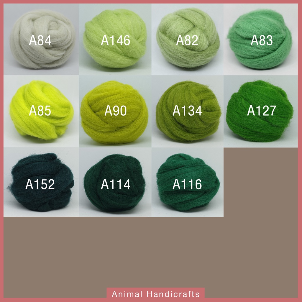 10กรัม ใยขนแกะ เซต3  (พร้อมส่ง!) Animal Handicrafts