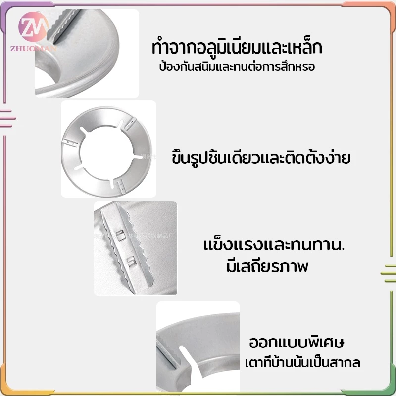 ที่ครอบเตาแก๊ส กันลม ร้อนเร็วประหยัดแก๊สใช้ได้กับวางเตาชนิด3/4/5ขา ปลอดภัย, มีเสถียรภาพ, การสนับสนุนที่มั่นคงสำหรับหม้อ thumbnail 8