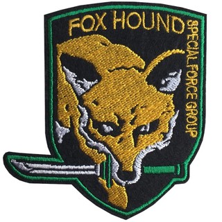 อาร์มปักลาย สุนัขจิ้งจอก Fox Hound size 7.5x8 cm ติดเสื้อ ติดหมวก งาน DIY เสื้อผ้าแฟชั่น งานปักระเอียด พร้อมส่ง!!!