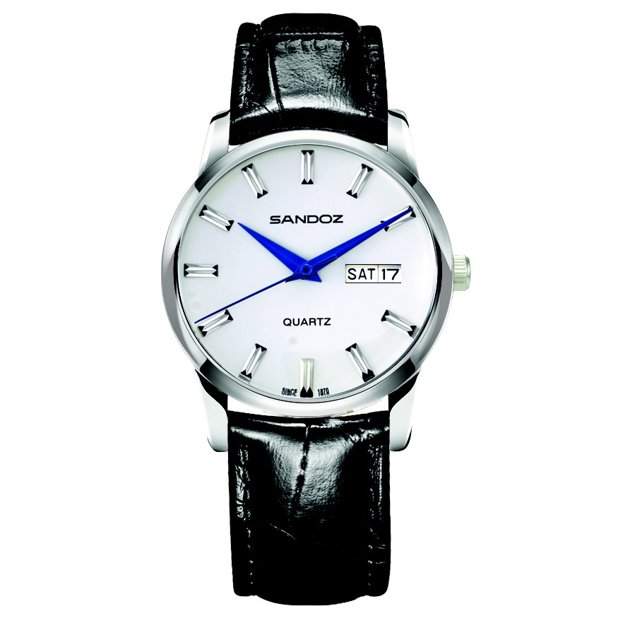 Sandoz นาฬิกา สายหนัง สีขาว SD89436SS0203