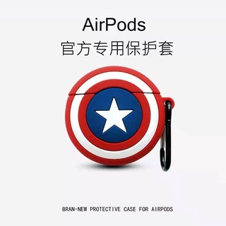 เคสหูฟัง แบบนิ่ม ลายกัปตันอเมริกา 3rd Generation สําหรับ AirPods 1 2 3 AirPods 3 Pro