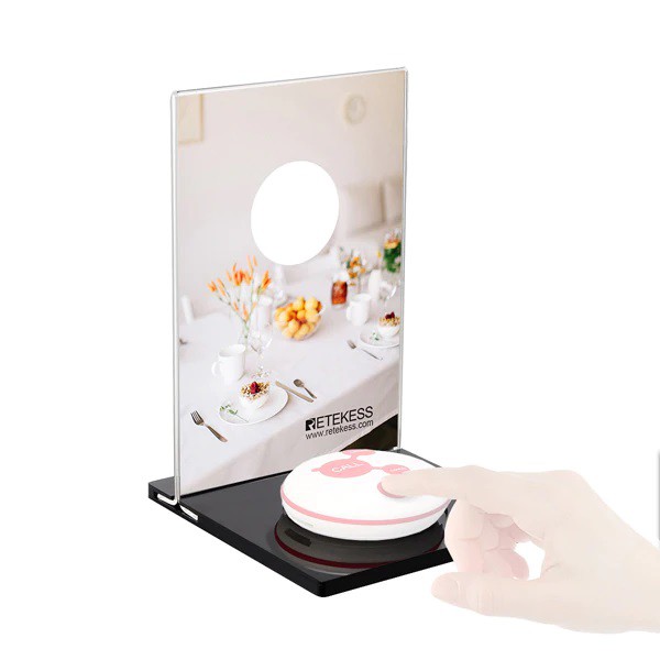 Retekess TD024 แท่นวางกริ่ง สำหรับวางกริ่งกด และใส่โปรชัวร์ได้