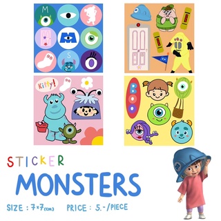 สติกเกอร์ มอนสเต้อ อิ้งค์ (Sticker  Monsters Inc.) ถูกที่สุดพร้อมส่งในไทย เนื้อPVC เงา กันน้ำ ไดคัท